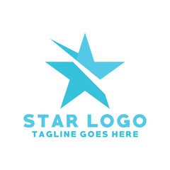Star Logo Design. Modern Technology Symbol. Success Emblem Icon.
