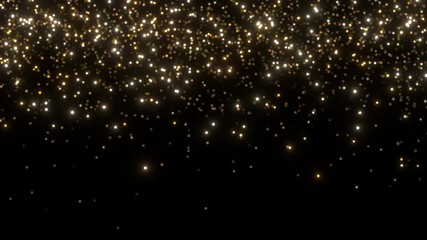 falling particles glitter gold sparkles background