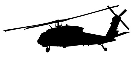 Fototapeta premium Helicopter vector silhouette