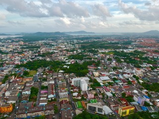 Fototapeta na wymiar Aerial View of Old Phuket Town Thailand