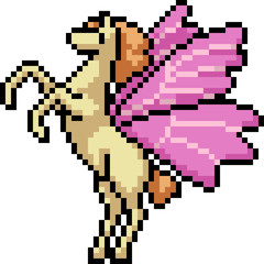 vector pixel art butterfly pegasus