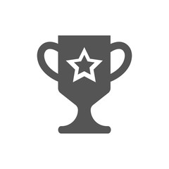 Win award trophy cup icon sign flat style vector. Illustration isolated on white background. EPS 10