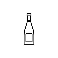 champagne bottle line style icon