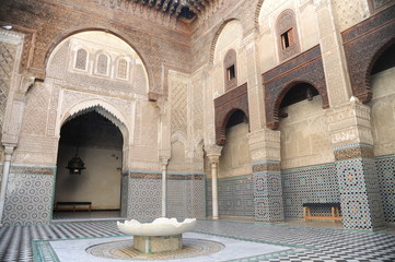 The Al-Attarine Madrasa is a madrasa in Fes, Morocco, near the Al-Qarawiyyin. It was built by the...