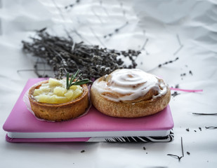 cupcakes with cream and chocolate