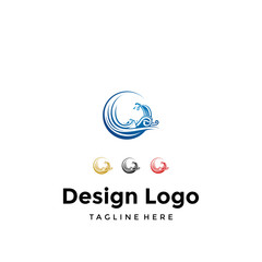 Vector logo design,ocean