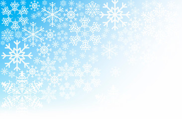 creative idea for background. white snowflakes on a blue background