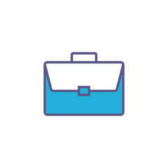 business suitcase fill style icon