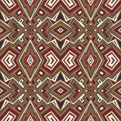 Seamless pattern with stylized ethnic pattern