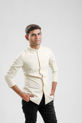 Fototapeta premium Young indian man in ethnic wear 