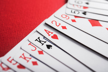 cards for playing poker in a casino