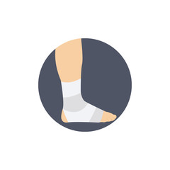 Feet Fracture Vector Icon