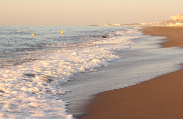Sea at Sunset in Torremolinos, Spain