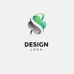 Vector logo design,medical and initials