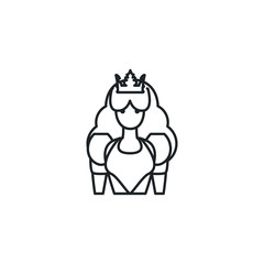 medieval queen flat style icon