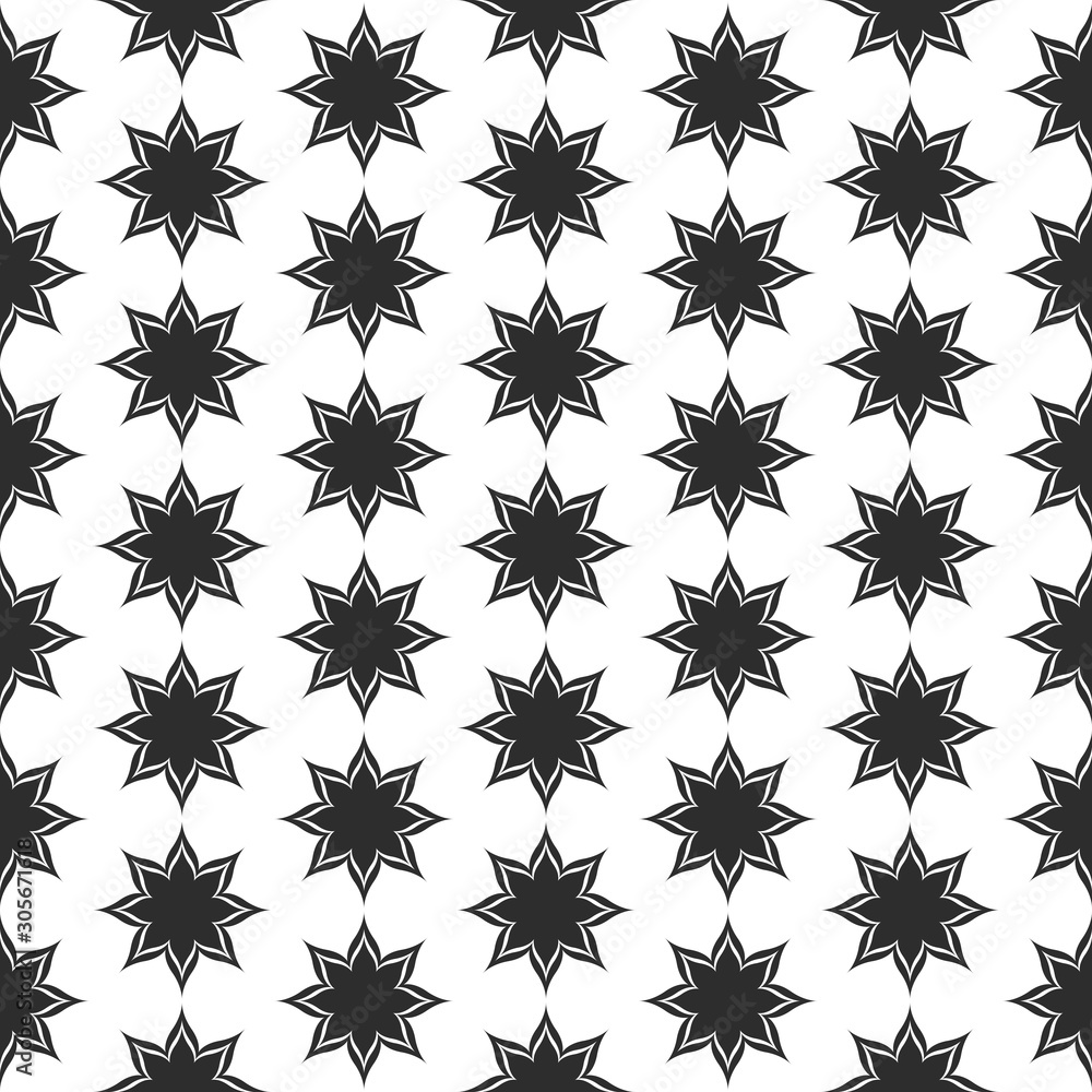 Poster seamless geometric vector pattern with stars. abstract geometrical background.