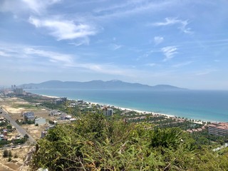 Obraz premium Aerial view of Danang city, Vietnam