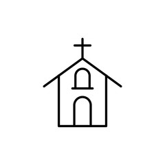 church building line style icon