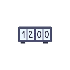 clock digital flat style icon