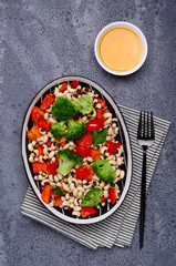Salad beans with vegetables