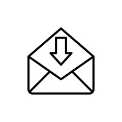 Inbox Vector Line Icons of Network and Communication. Pixel perfect.