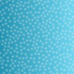 Crystal beautiful snowflakes of small size arranged in random order