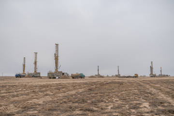 Drill cars, subsoil drilling. Uranium mining © Artem Orlyanskiy