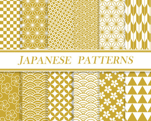 Cotton fabric 和柄パターン セット 03