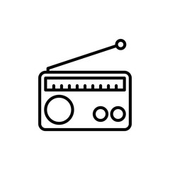 Radio Vector Line Icons of Network and Communication. Pixel perfect.