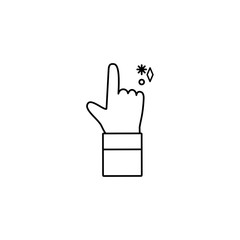 social media hand up line style icon