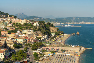Fototapeta na wymiar Costiera Amalfitana, Italy, the coast at summer: Vietri sul Mare