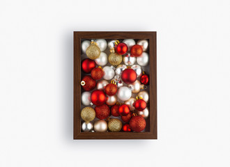 photo frame christmas balls