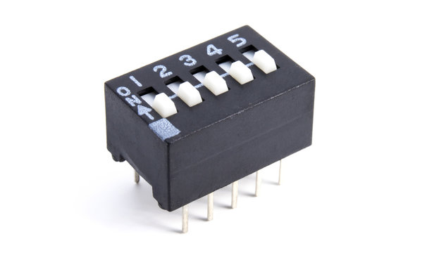 DIP switch version SPST on white background