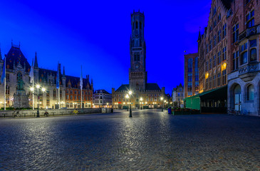 Markt (Market Square), Provinciaal Hof (Province Court) and Belfry of Bruges (Belfort van Brugge) is a medieval bell tower in the centre of Bruges, Belgium. One of the most prominent symbols of Bruges