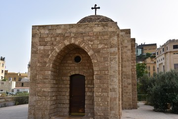 Fototapeta na wymiar Al Nourieh Lady of Light Shrine, Front View, Beirut, Lebanon
