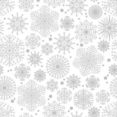 Obraz na płótnie Canvas Simple pattern with snowflakes. Vector illustration