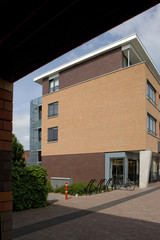 Modern Dutch architecture. Apartments Haveltermade Meppel. Netherlands