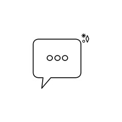 social media speech bubble line style icon