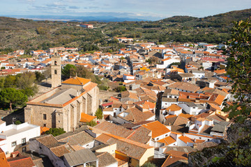 view of Montanchez, Caceres, Extremadura