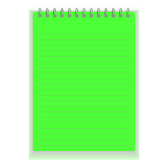 Realistic notebook or notepad with binder. Memo note pad or diary paper page templates. Vector illustration