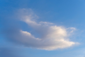 white cloud in a blue sky
