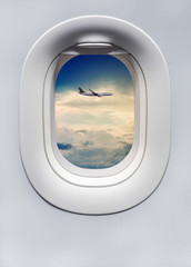 view from the window in an airplane