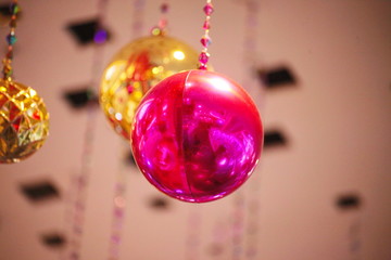 Multicolored balls for party decoration