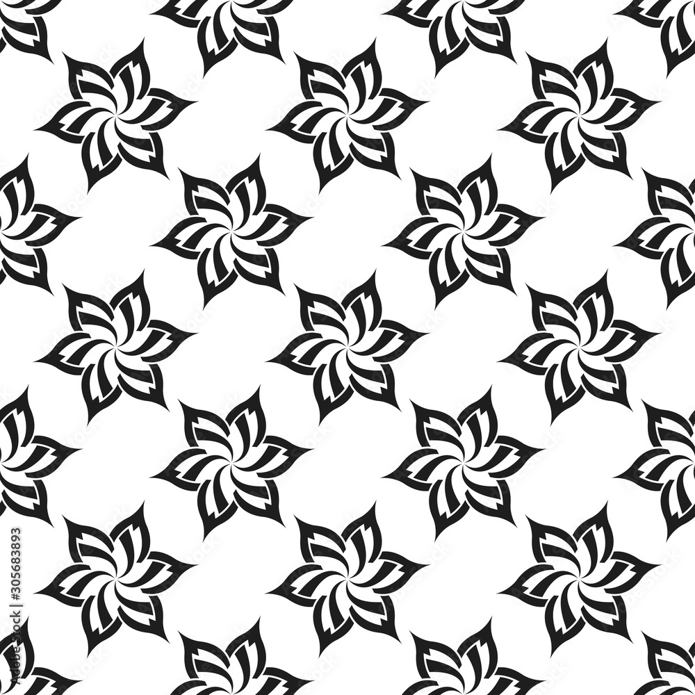 Poster seamless geometric vector pattern with stars. abstract geometrical background.