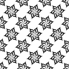 Fototapeta premium Seamless geometric vector pattern with stars. Abstract geometrical background.