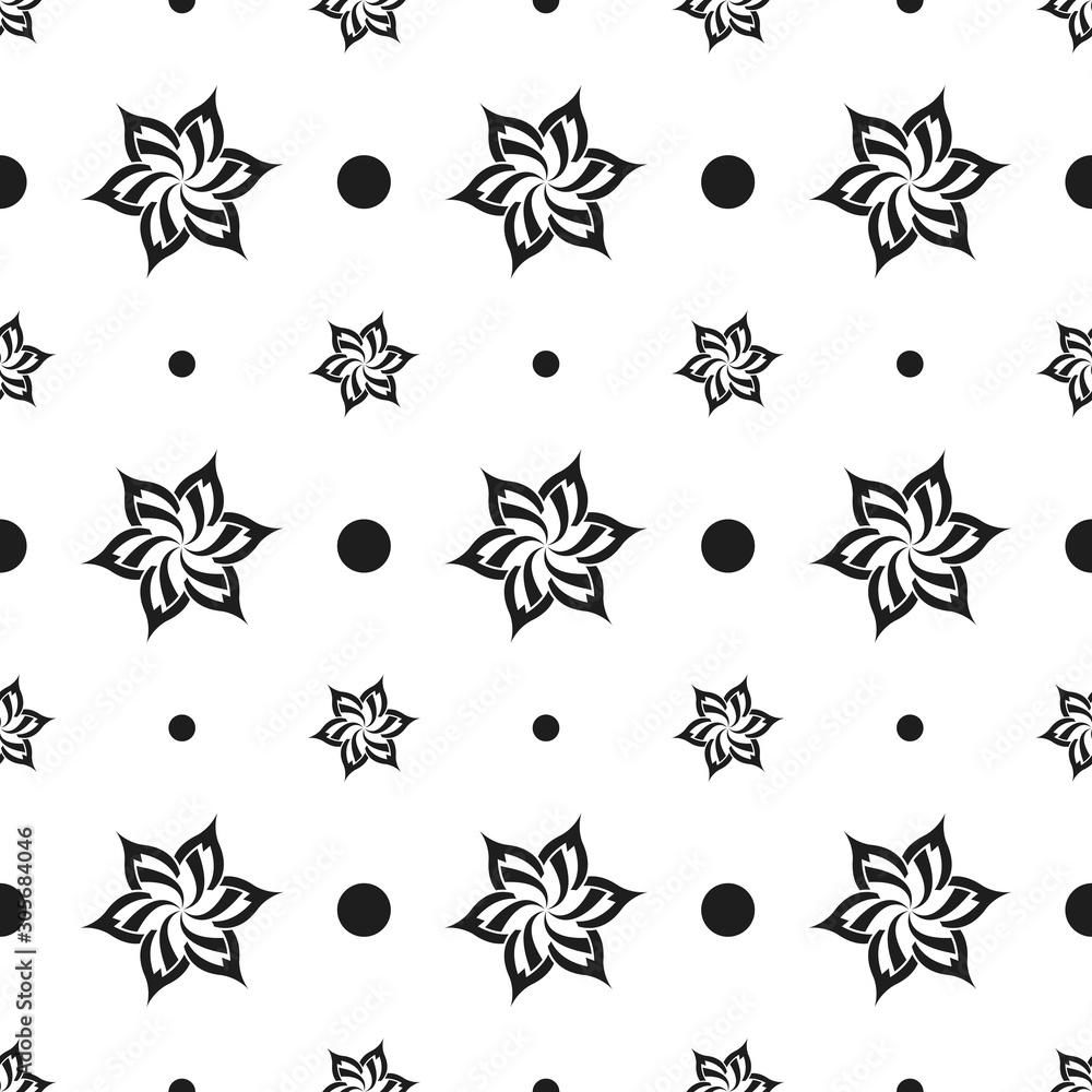 Poster seamless geometric vector pattern with stars. abstract geometrical background.