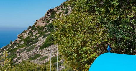 Blau weiße Kirche auf der Insel Kos Griechenland