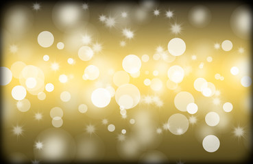 creative idea for background. bokeh on a gold background