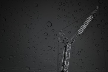 water drops on glass