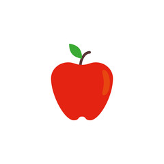 apple fresh fruit flat icon